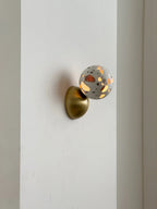 Wall Sconce | Minimal Eclipse Design, Metal Body & Stone Shade