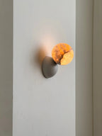 Wall Sconce | Minimal Eclipse Design, Metal Body & Stone Shade