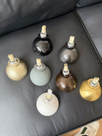 Wall Sconce | Minimal Eclipse Design, Metal Body & Stone Shade