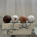 Wall Sconce | Minimal Eclipse Design, Metal Body & Stone Shade