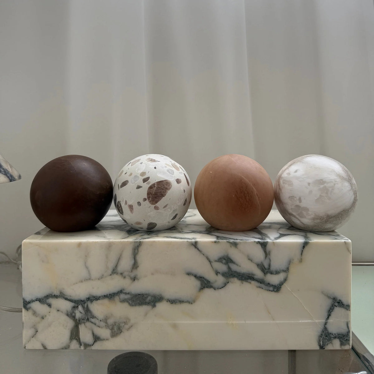 Wall Sconce | Minimal Eclipse Design, Metal Body & Stone Shade