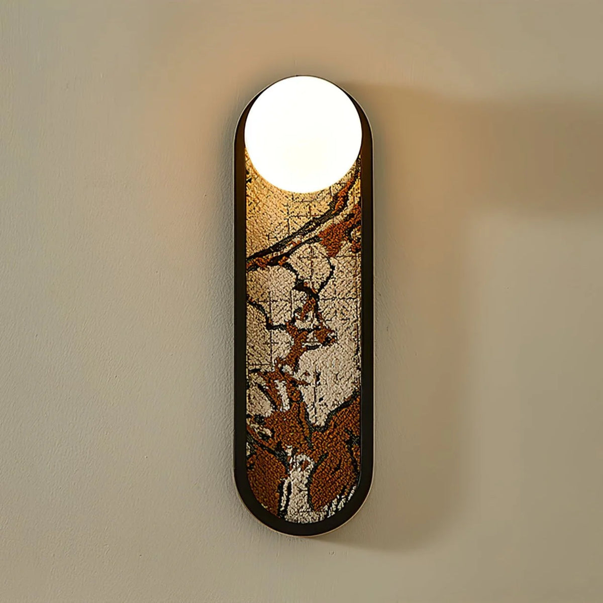 Wall Sconce | Mosaic Glass & Metal Frame | Ø 13 cm x H 40 cm