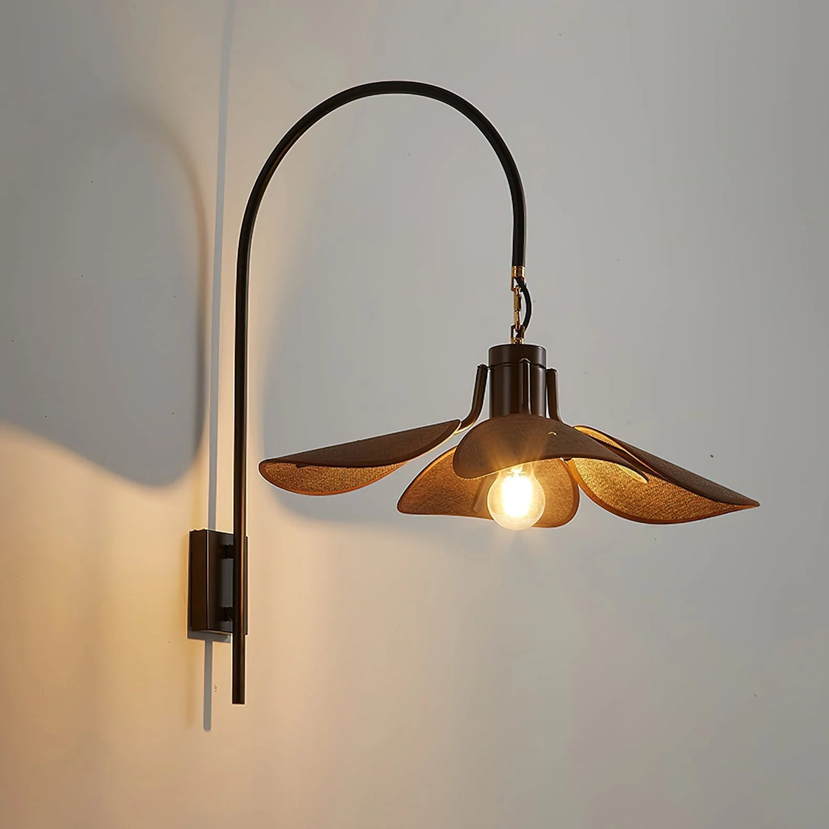 Wall Sconce | Petal Floral Design & Linen Shade