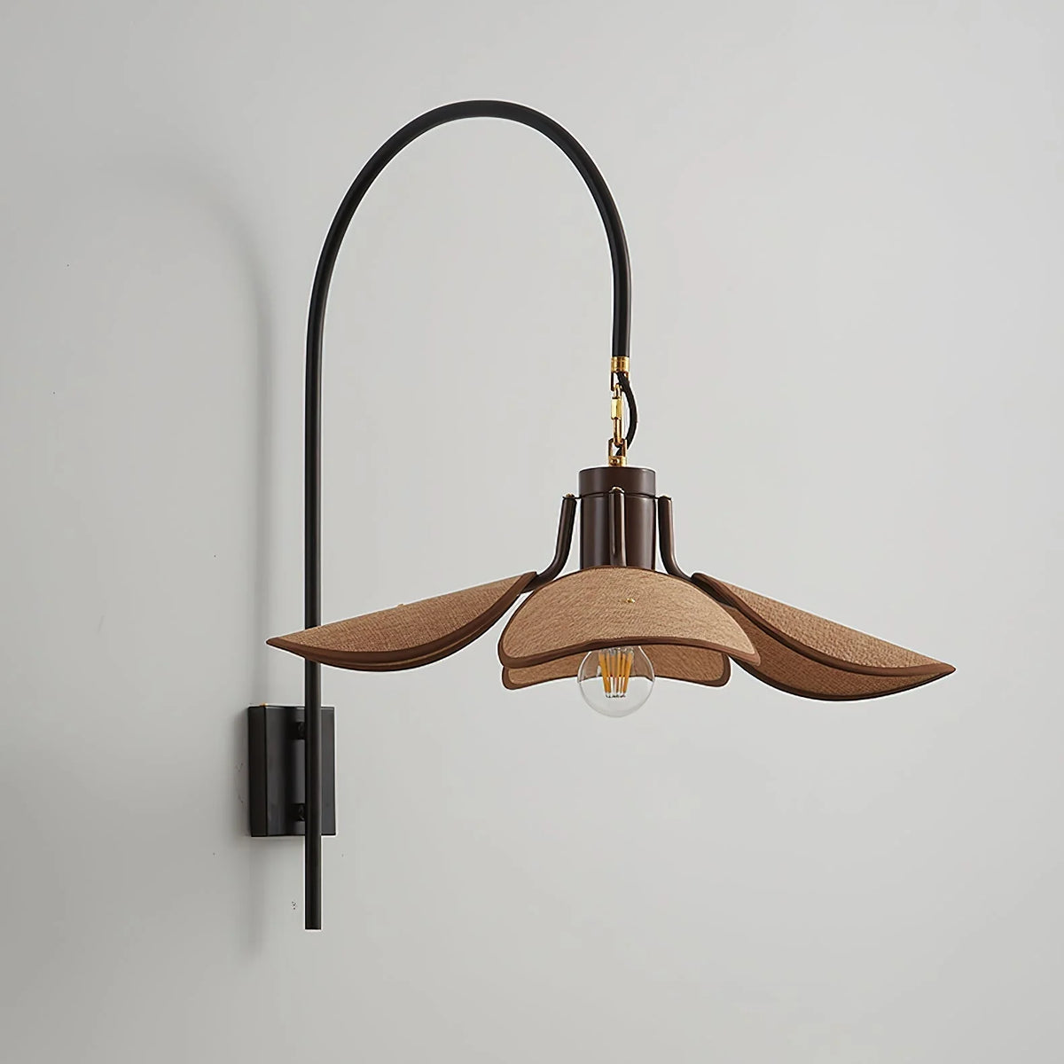 Wall Sconce | Petal Floral Design & Linen Shade