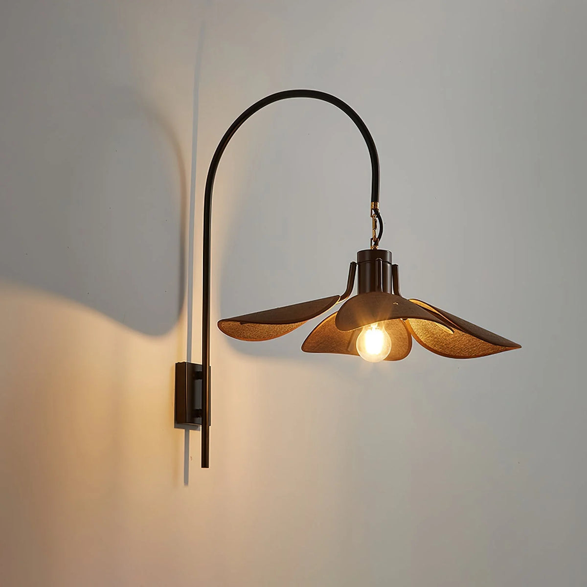 Wall Sconce | Petal Floral Design & Linen Shade