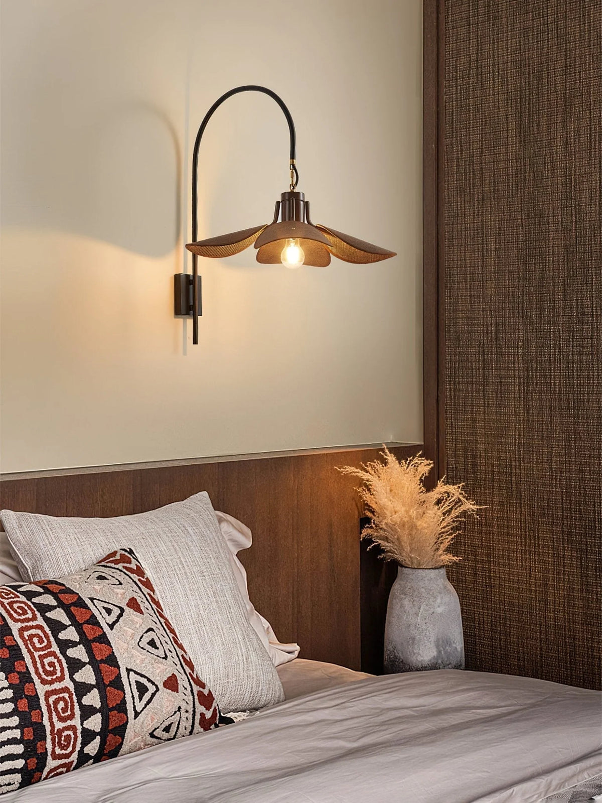 Wall Sconce | Petal Floral Design & Linen Shade