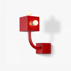 Wall Sconce | Red Metal Cube | E26/E27 Compatible