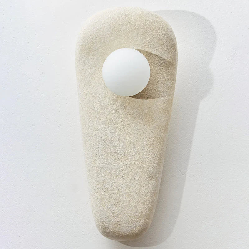 Wall Sconce | Resin Body & Glass Shade | 38 cm Height
