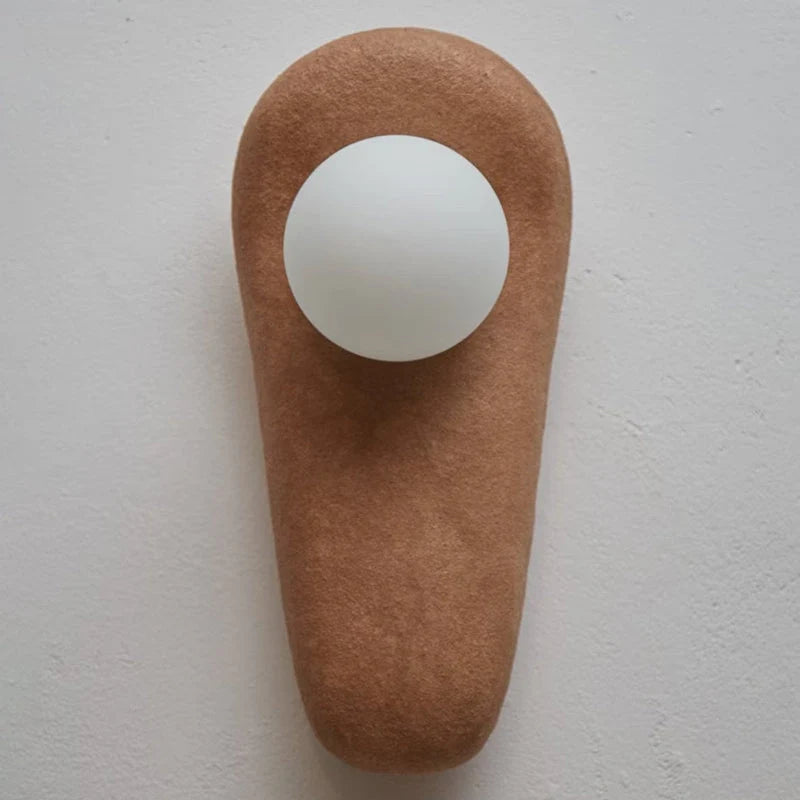 Wall Sconce | Resin Body & Glass Shade | 38 cm Height