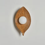 Wall Sconce | Resin Leaf Canoe Design | Ø16 x H30 cm