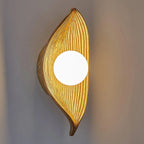 Wall Sconce | Resin Leaf Canoe Design | Ø16 x H30 cm