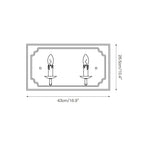 Wall Sconce | Rustic Cube Wood & Metal Arm | Antique White Finish