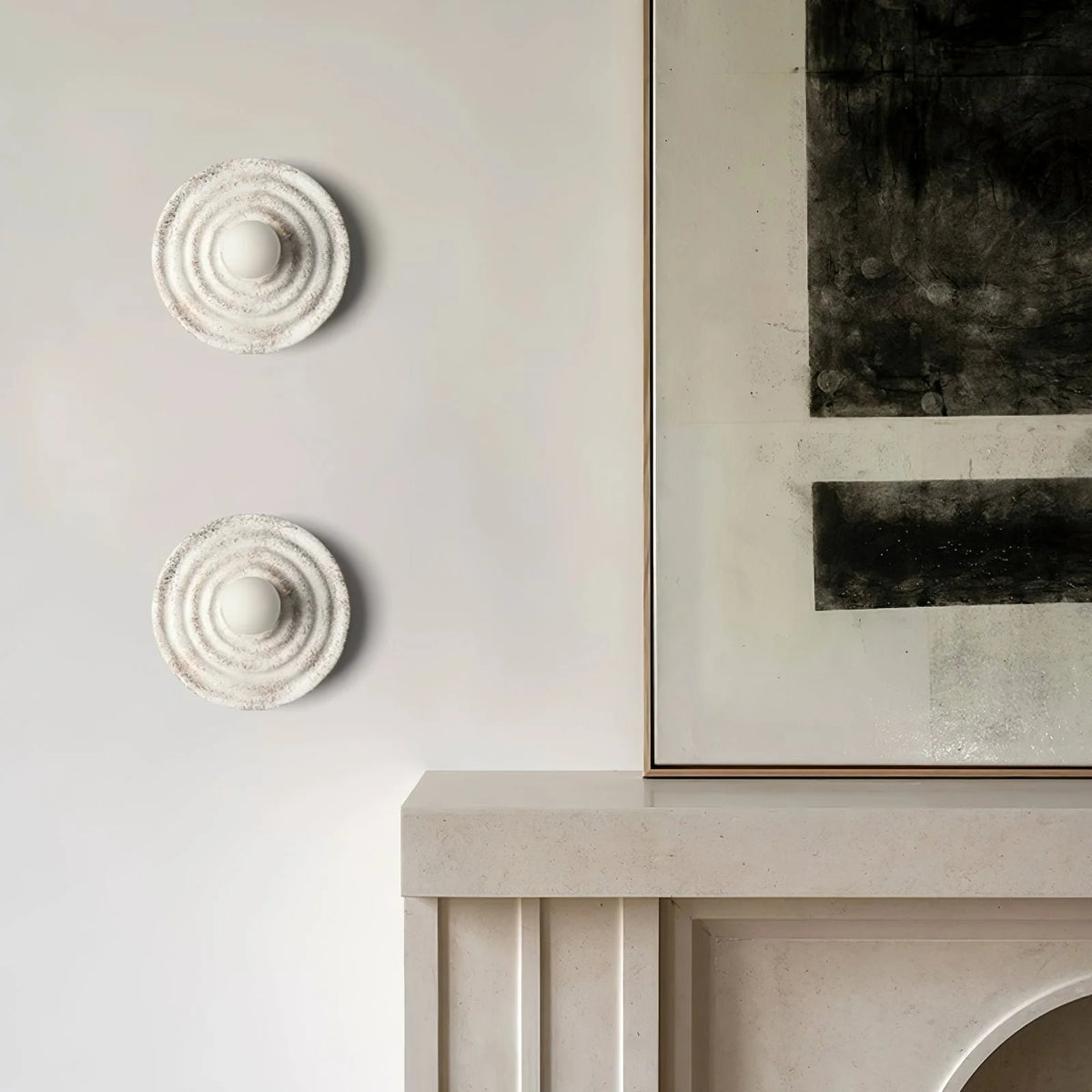 Wall Sconce | Seashell Resin & Glass | Ø 22–23 cm
