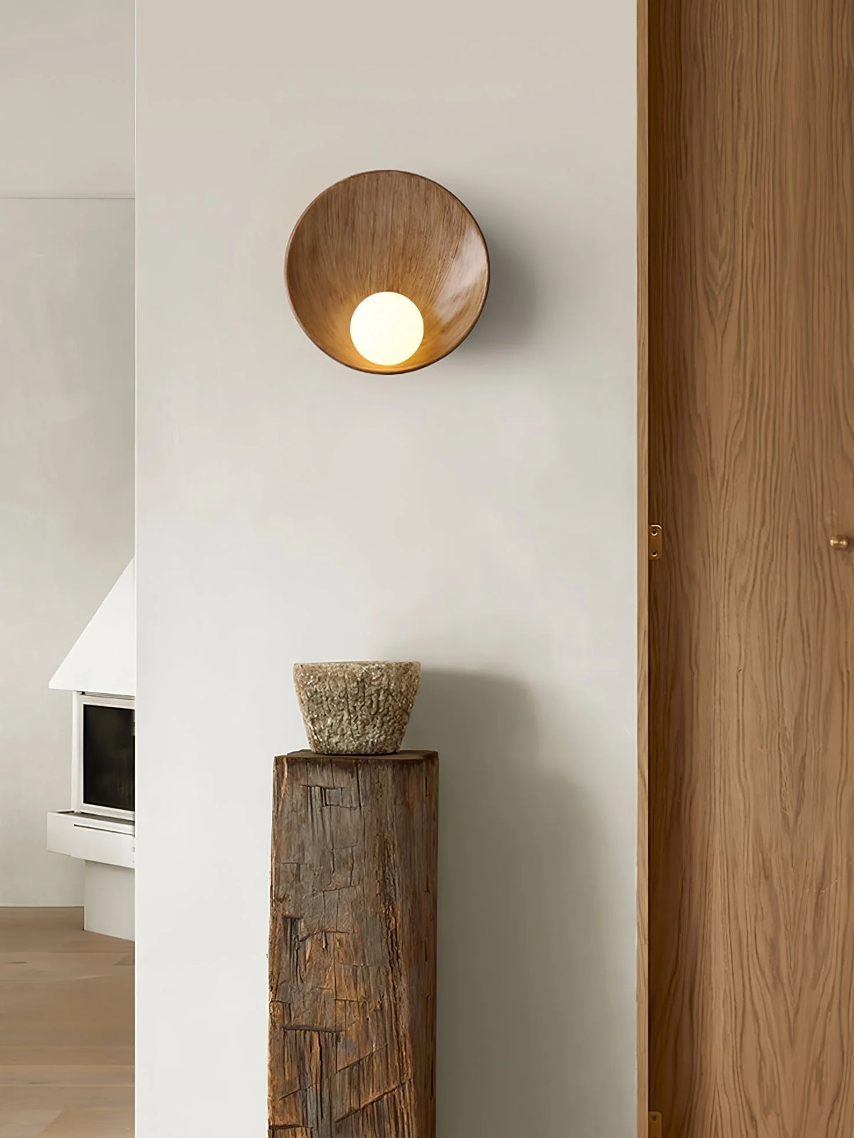 Wall Sconce | Seashell Resin & Glass | Ø 22–23 cm