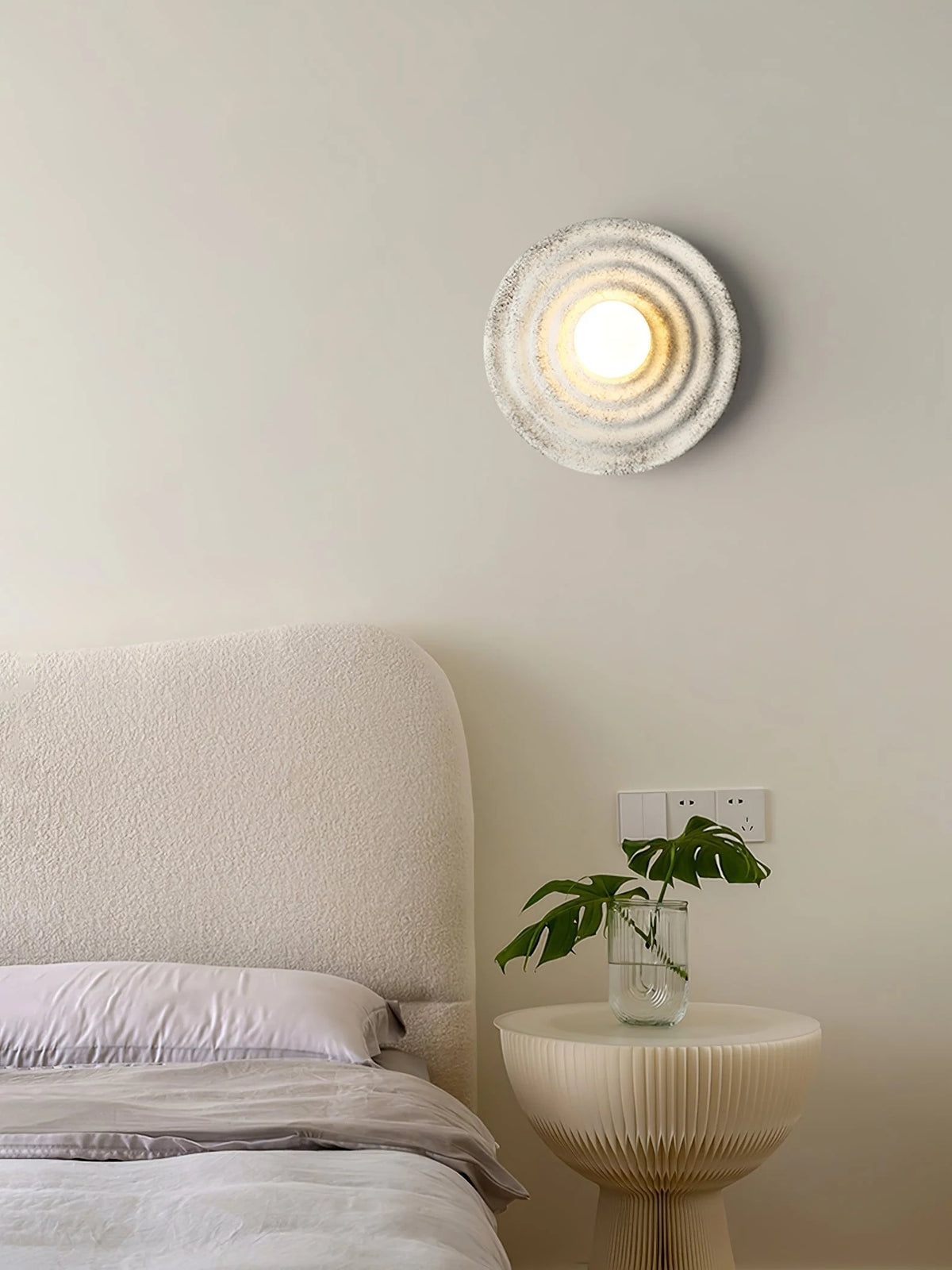 Wall Sconce | Seashell Resin & Glass | Ø 22–23 cm