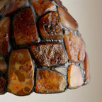 Wall Sconce | Stained Glass Shade & Warm Light | Hardwired