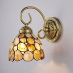 Wall Sconce | Stained Glass Shade & Warm Light | Hardwired