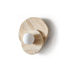 Wall Sconce | Stone Body & Glass Shade | 25 x 15 x 28 cm