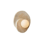 Wall Sconce | Stone Body & Glass Shade | 25 x 15 x 28 cm