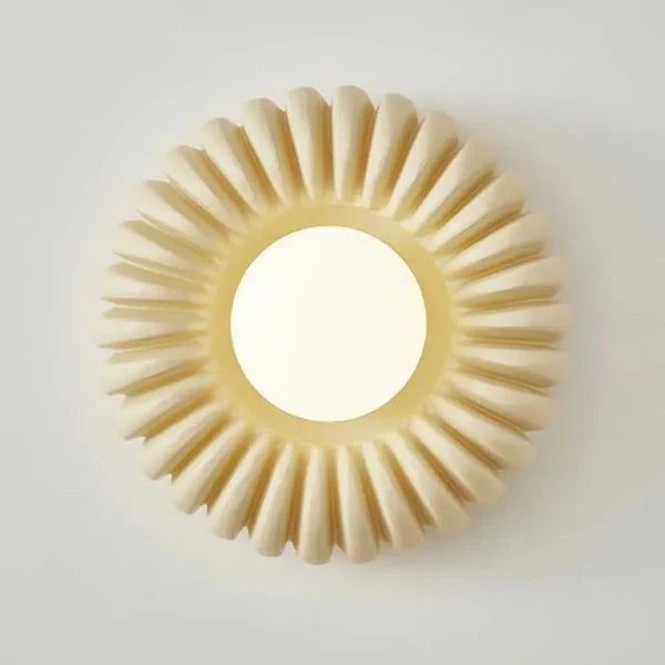 Wall Sconce | Sunburst Resin & Ambient Glow | 24 cm Diameter