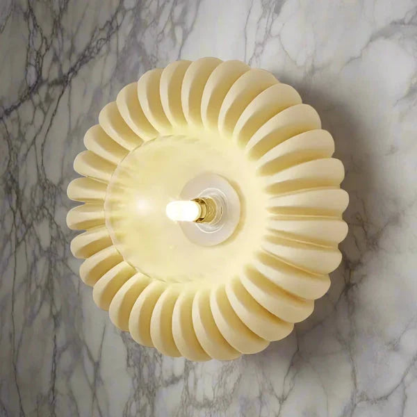 Wall Sconce | Sunburst Resin & Ambient Glow | 24 cm Diameter