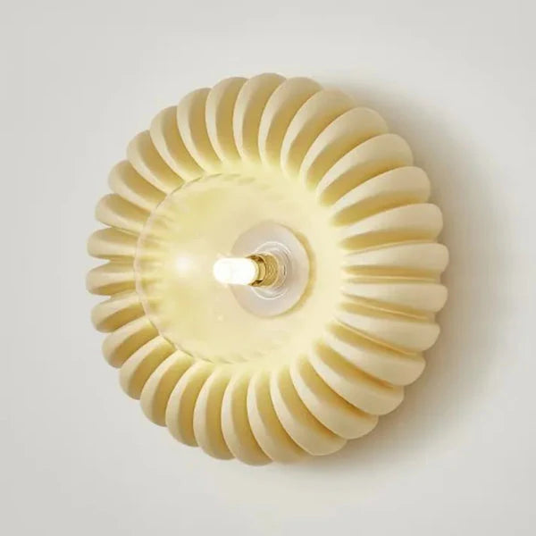 Wall Sconce | Sunburst Resin & Ambient Glow | 24 cm Diameter