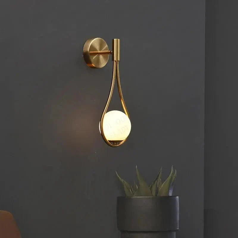 Wall Sconce | Teardrop Metal Frame & Frosted Glass | LED Warm White