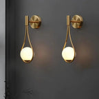 Wall Sconce | Teardrop Metal Frame & Frosted Glass | LED Warm White