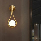 Wall Sconce | Teardrop Metal Frame & Frosted Glass | LED Warm White