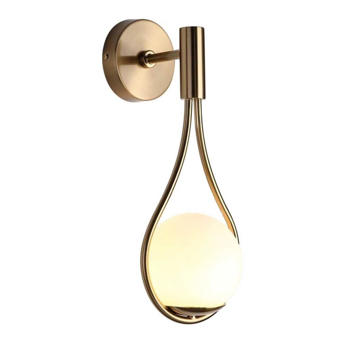 Wall Sconce | Teardrop Metal Frame & Frosted Glass | LED Warm White