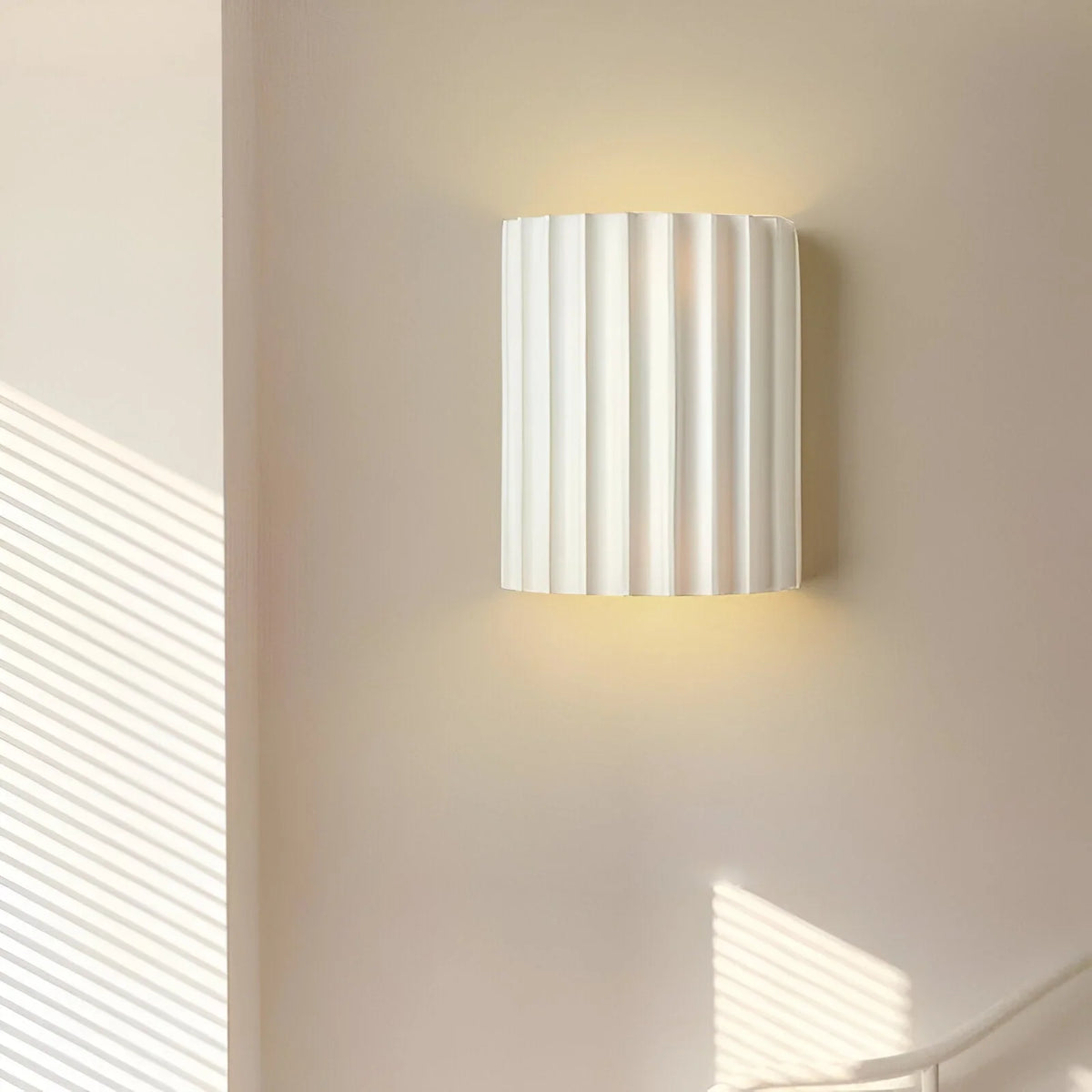 Wall Sconce | Textured Resin Shade | Warm Diffused Light