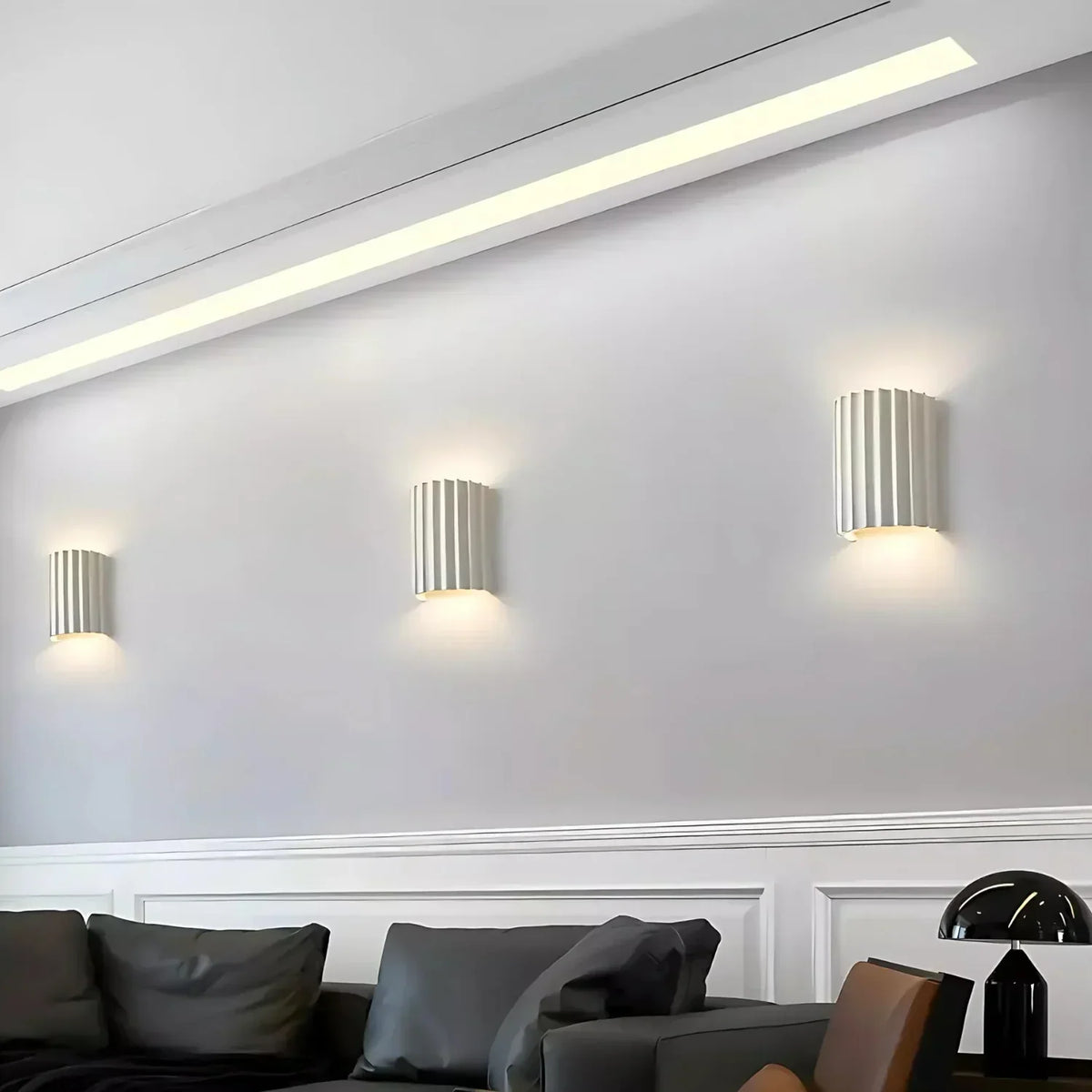 Wall Sconce | Textured Resin Shade | Warm Diffused Light