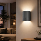 Wall Sconce | Textured Resin Shade | Warm Diffused Light