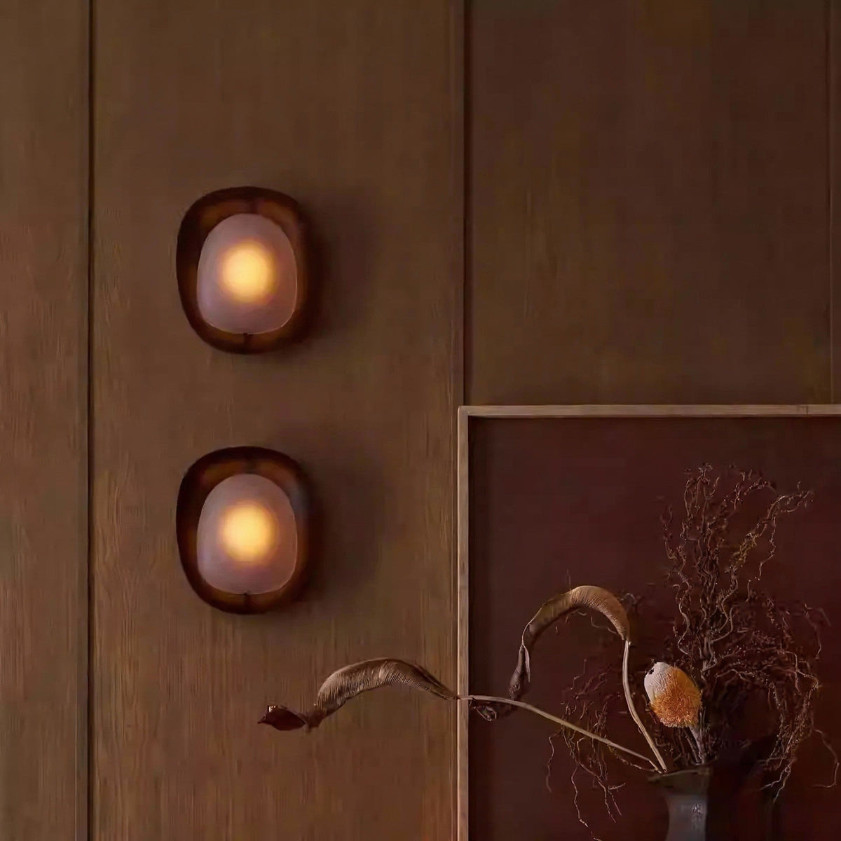 Wall Sconce | Three-Color LED & Glass Shade
