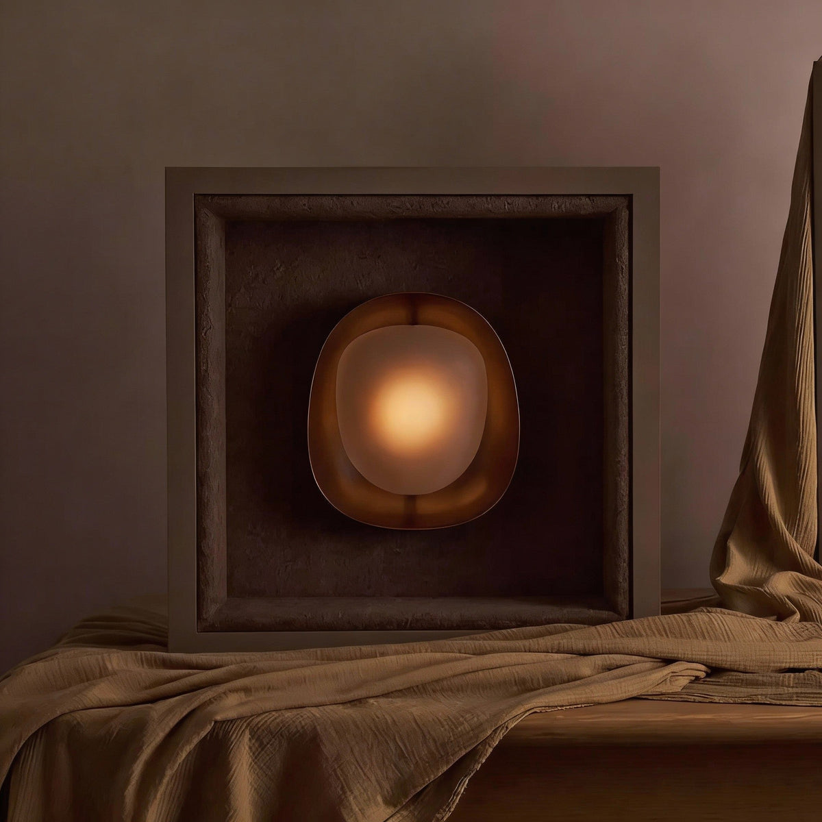 Wall Sconce | Three-Color LED & Glass Shade