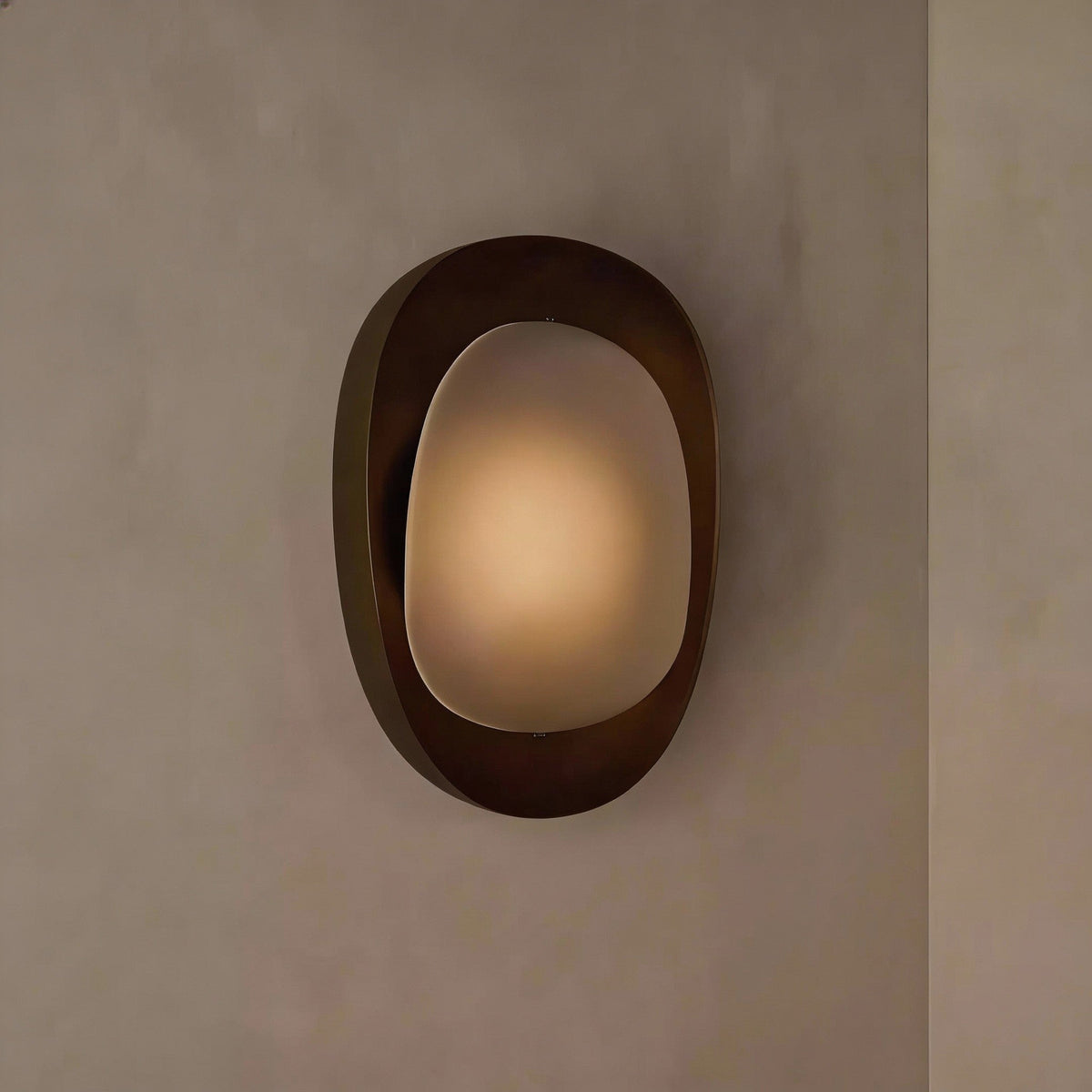 Wall Sconce | Three-Color LED & Glass Shade