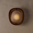 Wall Sconce | Three-Color LED & Glass Shade