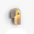 Wall Sconce | Travertine Body & E26/E27 Socket | 15 cm Diameter