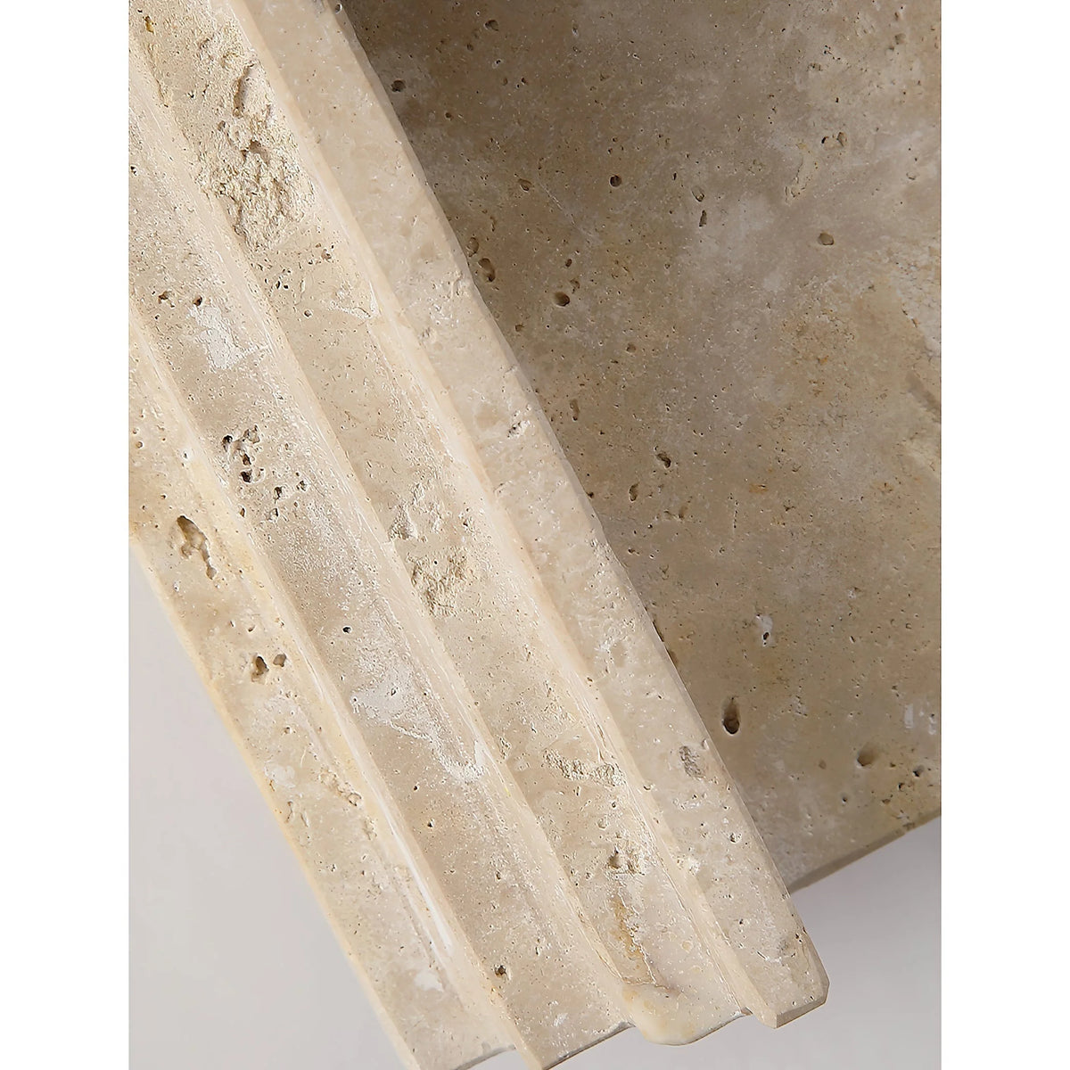 Wall Sconce | Travertine Body & E26/E27 Socket | 15 cm Diameter