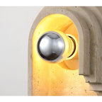 Wall Sconce | Travertine Body & E26/E27 Socket | 15 cm Diameter