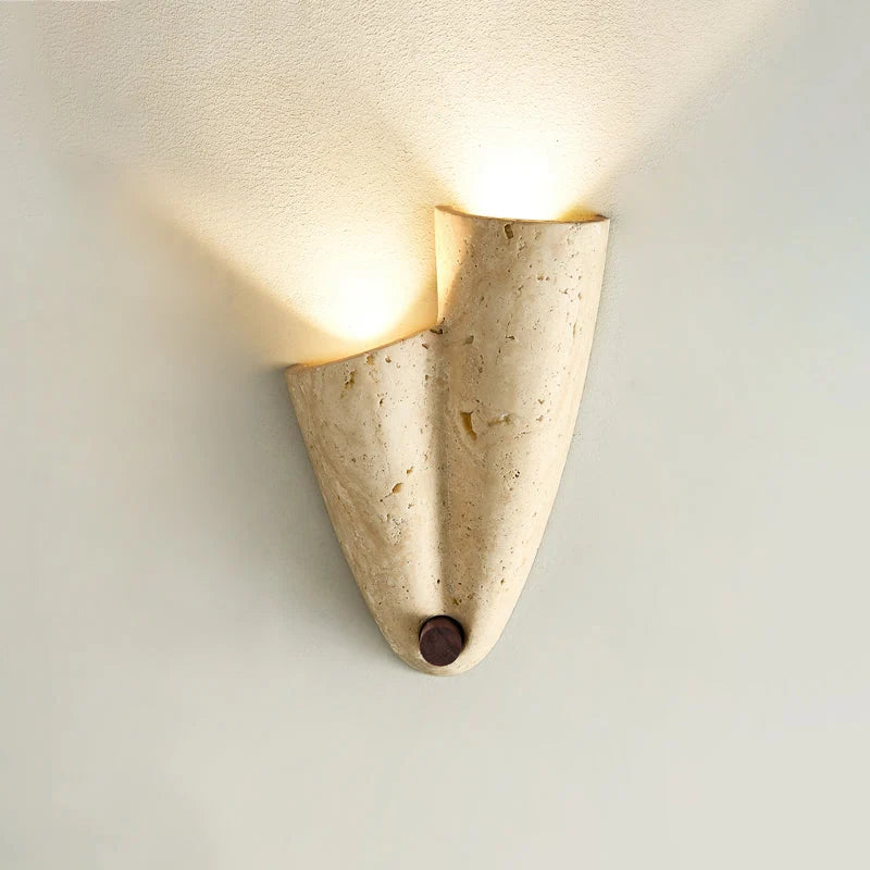 Wall Sconce | Travertine Body & G9 Socket | 27 cm Height