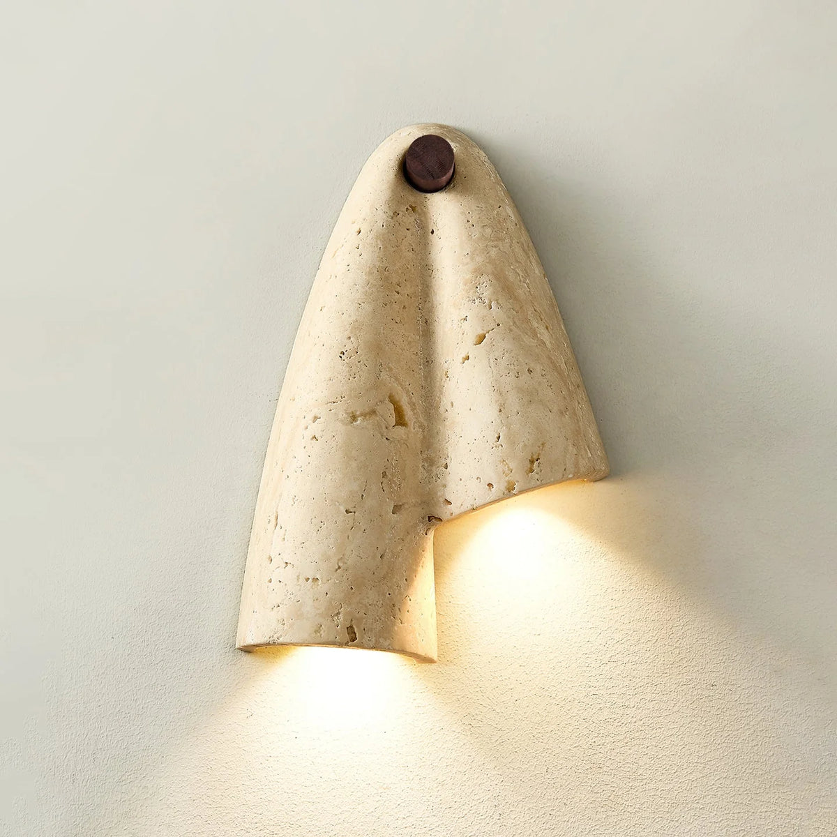 Wall Sconce | Travertine Body & G9 Socket | 27 cm Height