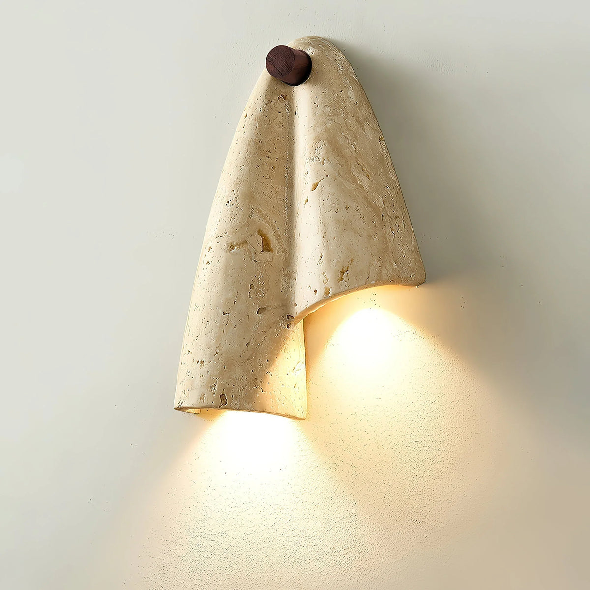 Wall Sconce | Travertine Body & G9 Socket | 27 cm Height