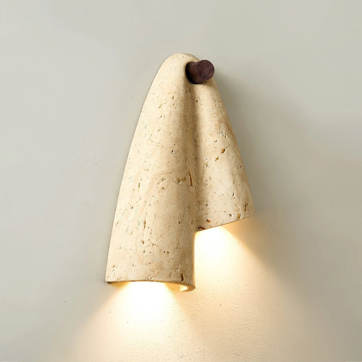 Wall Sconce | Travertine Body & G9 Socket | 27 cm Height