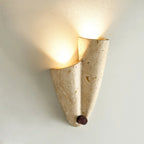 Wall Sconce | Travertine Body & G9 Socket | 27 cm Height