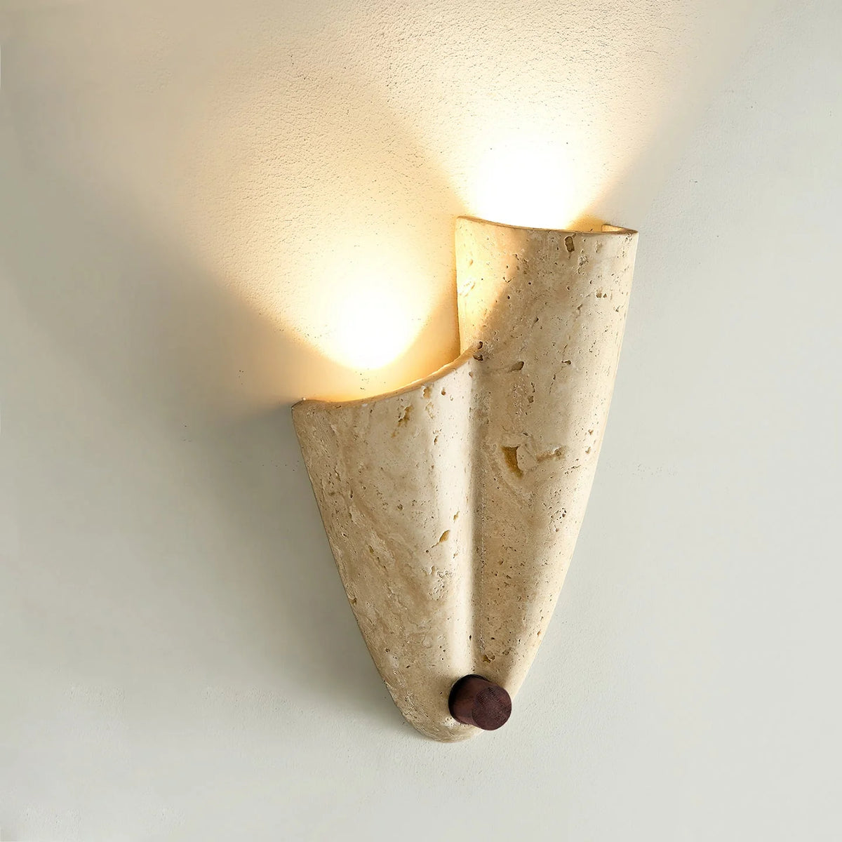Wall Sconce | Travertine Body & G9 Socket | 27 cm Height