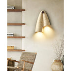 Wall Sconce | Travertine Body & G9 Socket | 27 cm Height