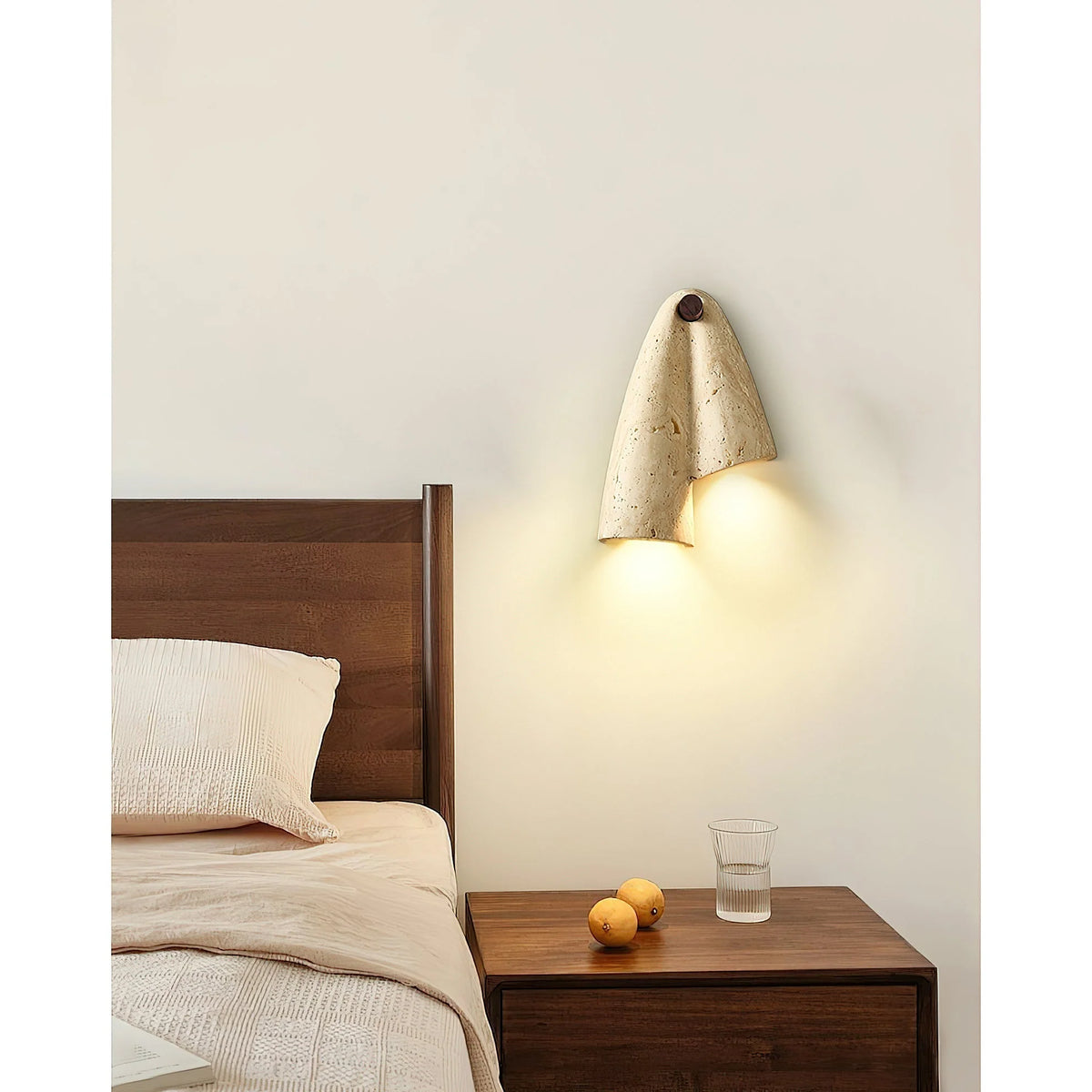 Wall Sconce | Travertine Body & G9 Socket | 27 cm Height