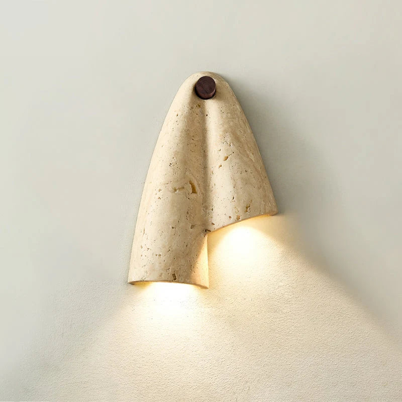 Wall Sconce | Travertine Body & G9 Socket | 27 cm Height