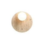 Wall Sconce | Travertine Body & Glass Shade | D 30 x H 30 cm